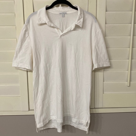 James Perse Standard Collection men’s white Polo short sleeve. Size 3. - Picture 1 of 9